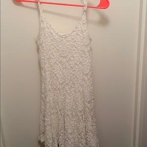 Mini white lace dress